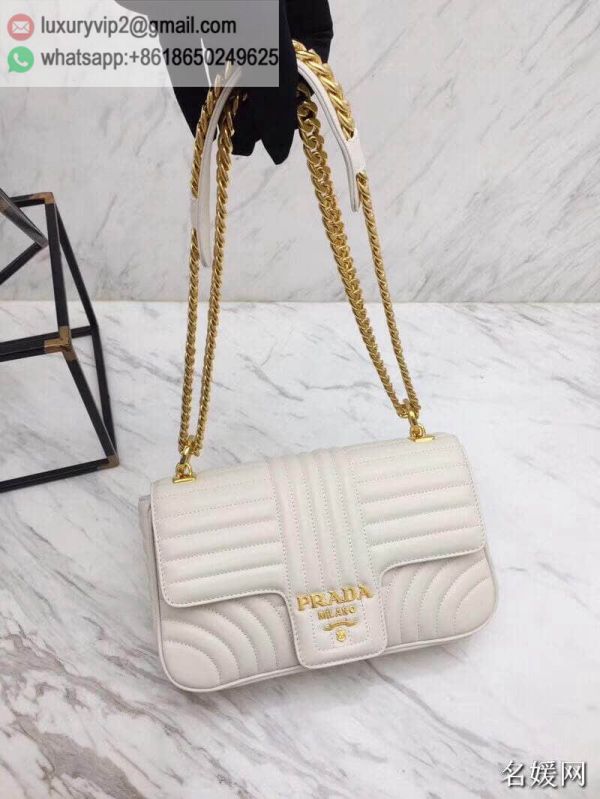 PRADA 2018 Leather Flap Chain Crossbody 1BD108 Women Shoulder Bags