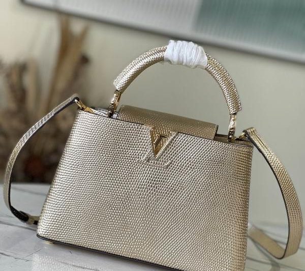 LV Replica Bags Hatucines M48865金色蜥蜴27x18x9cm