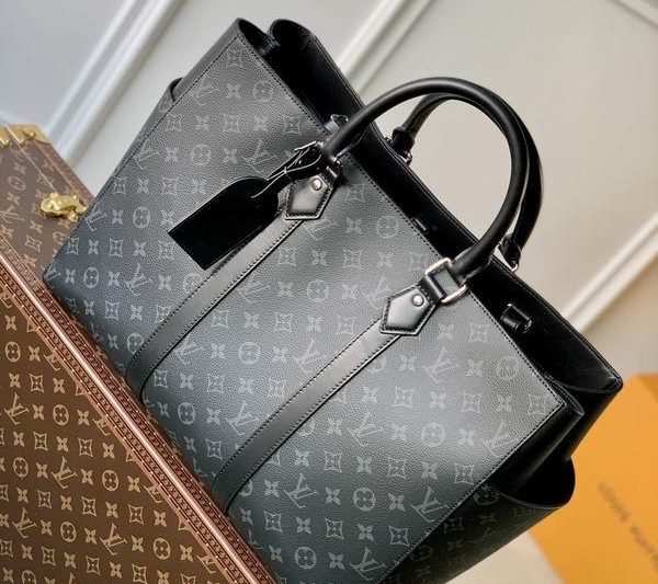 LV Replica Bags Sac Plat M46451黑花 44x33x18cm
